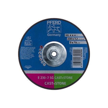 Pferd Grinding Wheel, Masonry, T27, 9"x1/4 61507